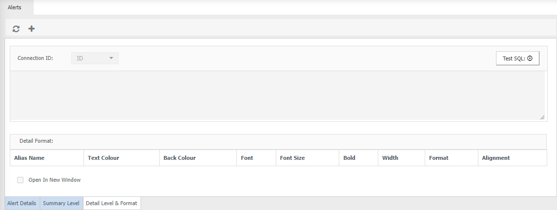 alert detail level and format