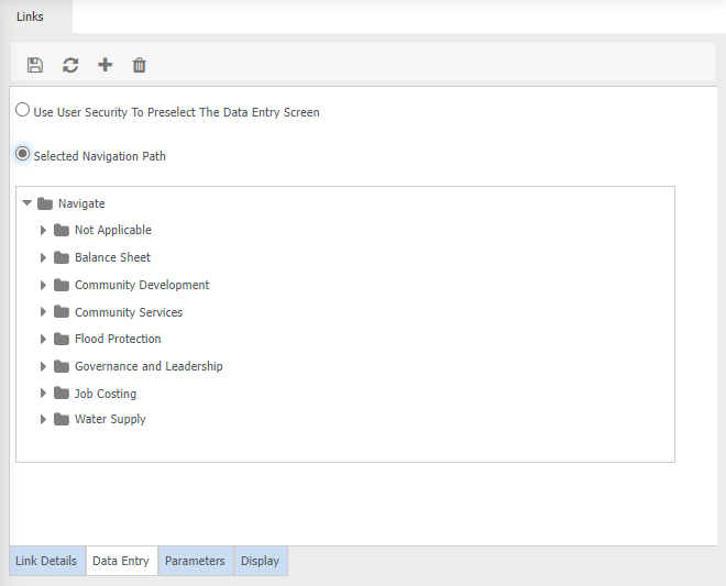 data entry navigation