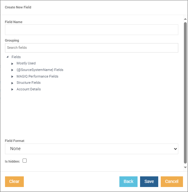 create new field name